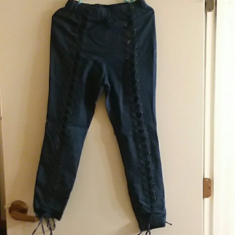 Lace-Up Jeans